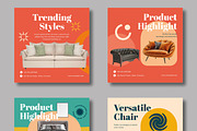 Furniture Social Media Posts, a Social Media Template by MightyDesign (Thumbnail 5 of 9)