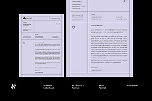 Modern Minimal Letterhead, a Stationery Template by Neermana