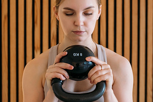 Weight lifting sport exercise bodybuilder female, a Person Photo by Photo Drive Studio