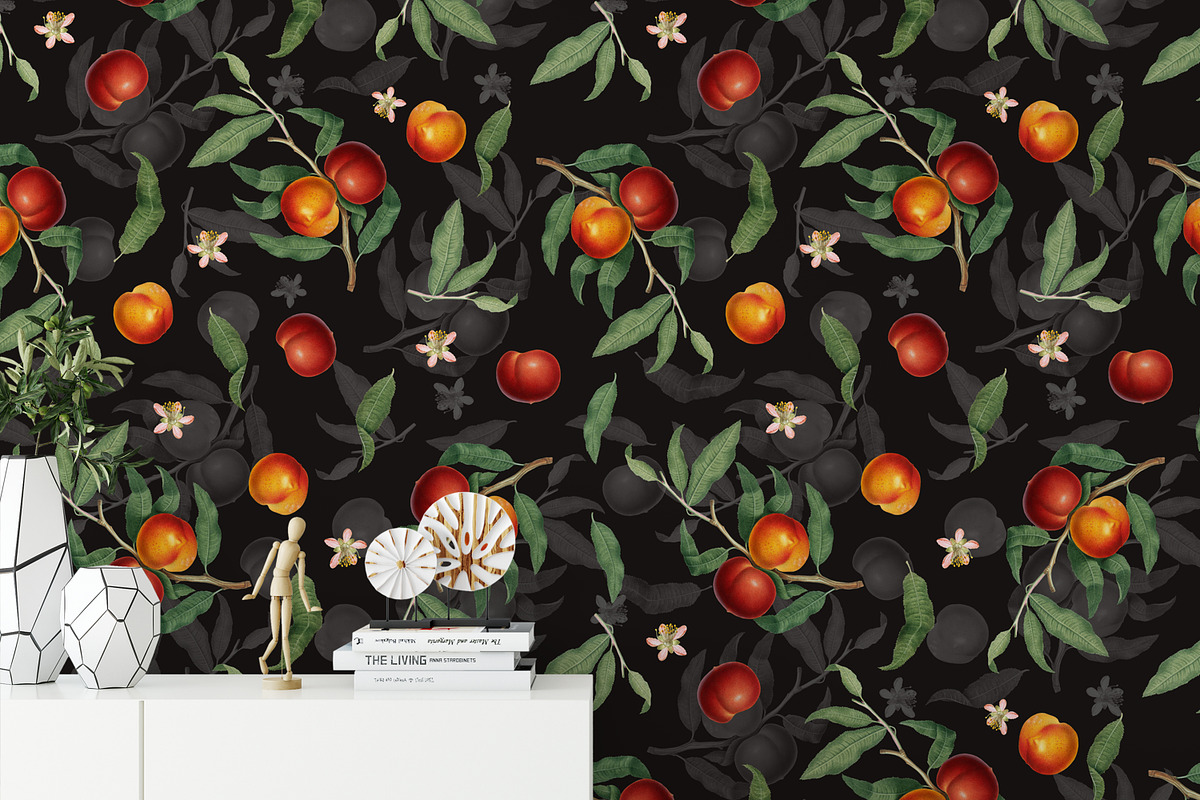 Vintage Peach Graphic Collection #01, a Decorative Illustration by Olga Begak Art & Design (Photo 9 of 9)