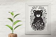 100 Teddy Bear linocut prints, an Object Graphic by DariSmartArt (Thumbnail 9 of 15)