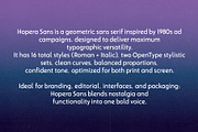 Hopera Sans - Geometric Font, a Sans Serif Font by ManuelRosin (Thumbnail 7 of 12)