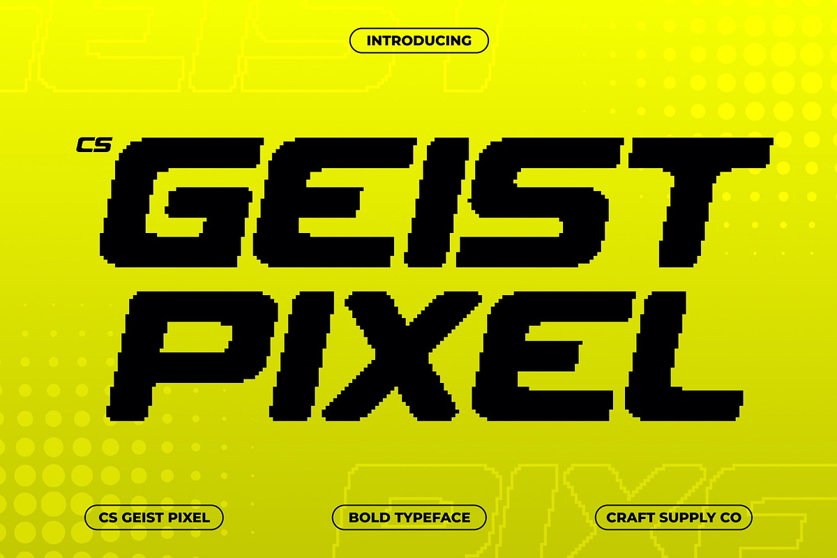 CS Geist Pixel, a Sans Serif Font by Craft Supply Co. (Photo 1 of 8)