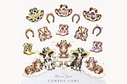 Hareford Cowgirl Cow Western Baby, an Animal Illustration by Invite to Clipart (Thumbnail 1 of 7)