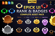Ultimate Gamer UI Badges & Borders, a Solid Icon by BabySofja (Thumbnail 1 of 4)
