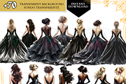 Princess Clipart Black Dress quince, a Person Illustration by VM PARTYS  BY TAIRUMA (Thumbnail 9 of 10)