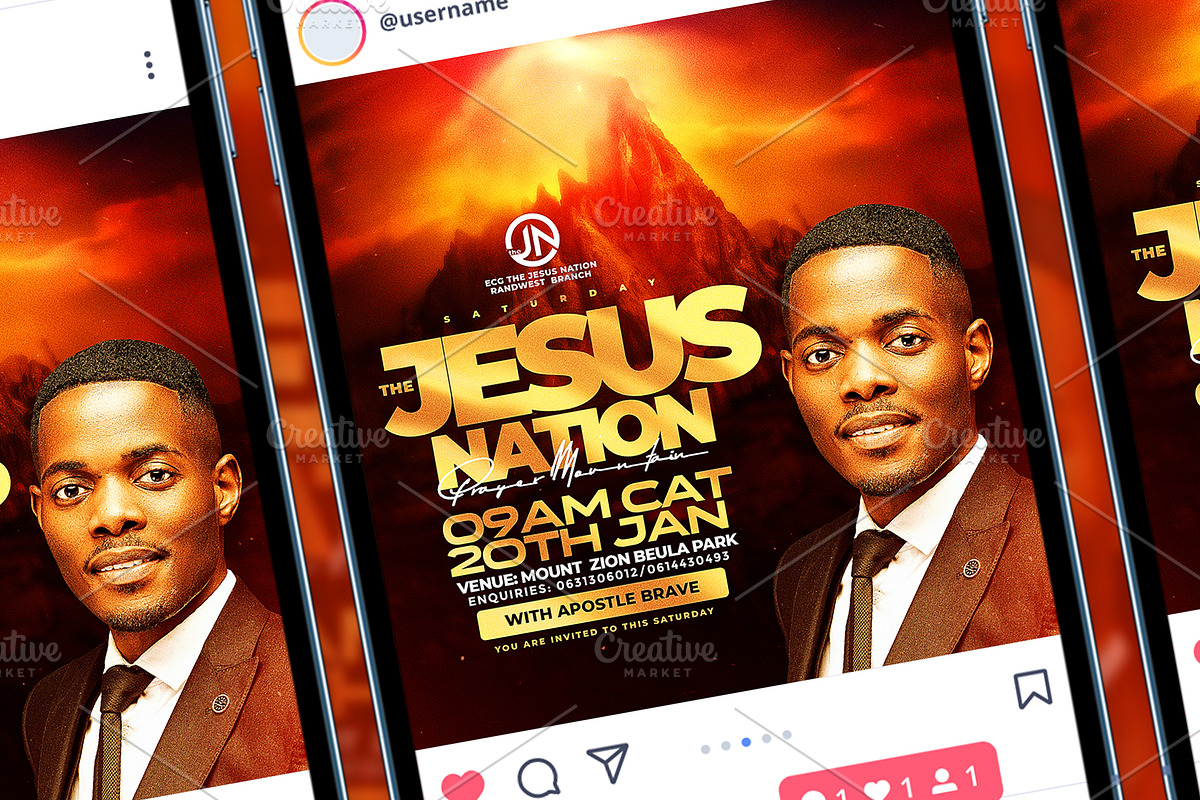 Church Flyer Design Template, a Social Media Template by church flyer templates (Photo 5 of 5)