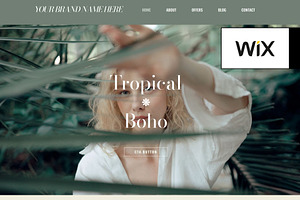 Wix Website - Tropical Boho