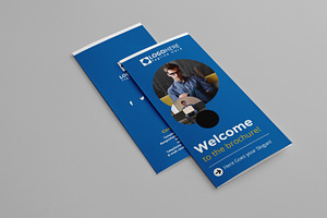 Blue Trifold Brochure