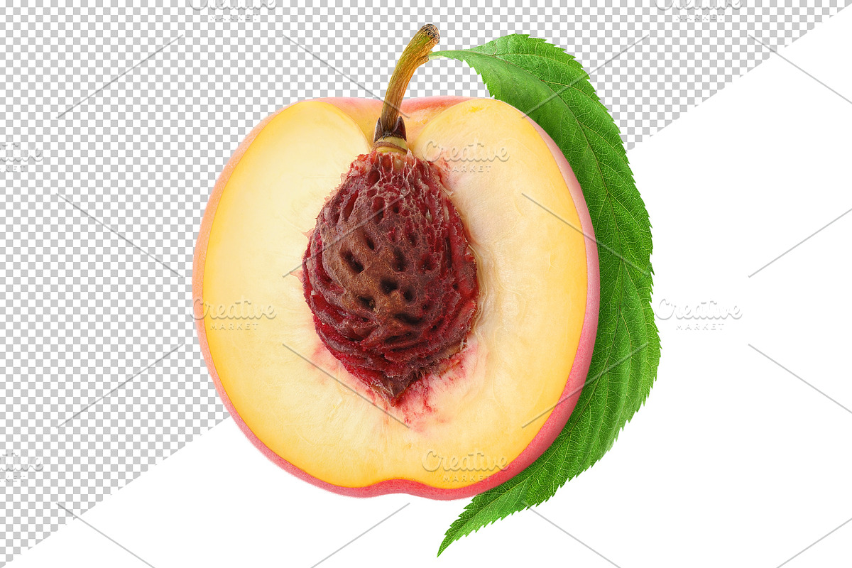 Cut peach fruits preview 2