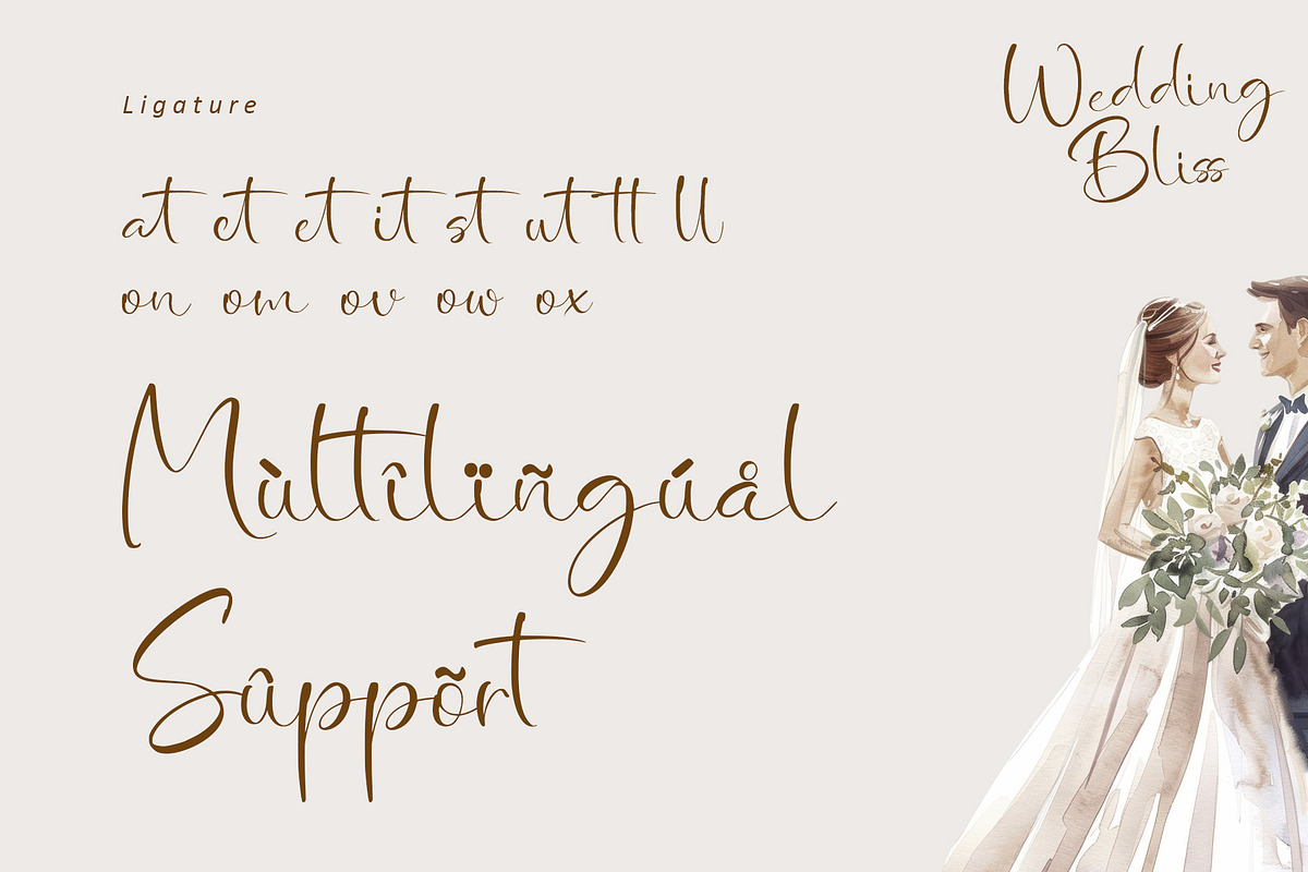 Wedding Bliss - Romantic Handwritten, a Handwritten Font by Letterara (Photo 11 of 12)