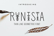 Runista - Thin Line Geometric Font, a Symbol Font by Struvictory.art (Thumbnail 1 of 10)