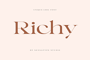 Richy - Unique Chic Font, a Serif Font by Sensatype (Thumbnail 14 of 21)