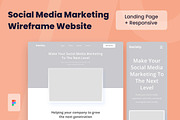 Social Media Marketing Wireframe Web, a Wireframe Template by INSPR STD (Thumbnail 1 of 6)