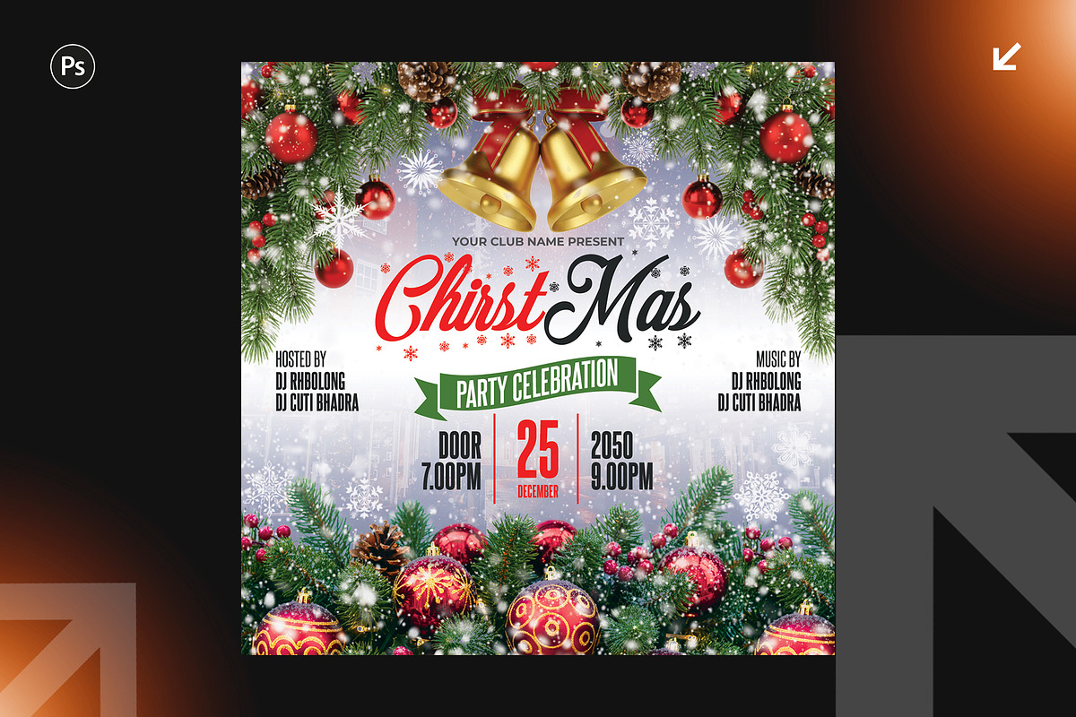 06 Christmas Party Flyer Bundle, a Flyer Template by Shajib Shikder (Photo 3 of 7)