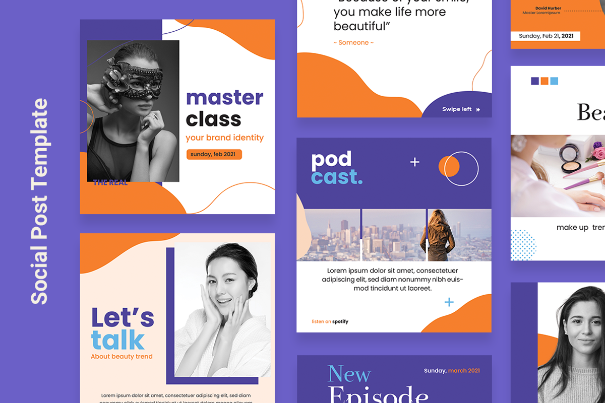 Influencer Instagram Post, a Social Media Template by Rahardi Creative (Photo 4 of 6)
