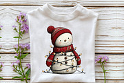 Christmas Whimsical Snowman Clipart, an Illustration by Sublimation Artist (Thumbnail 6 of 6)