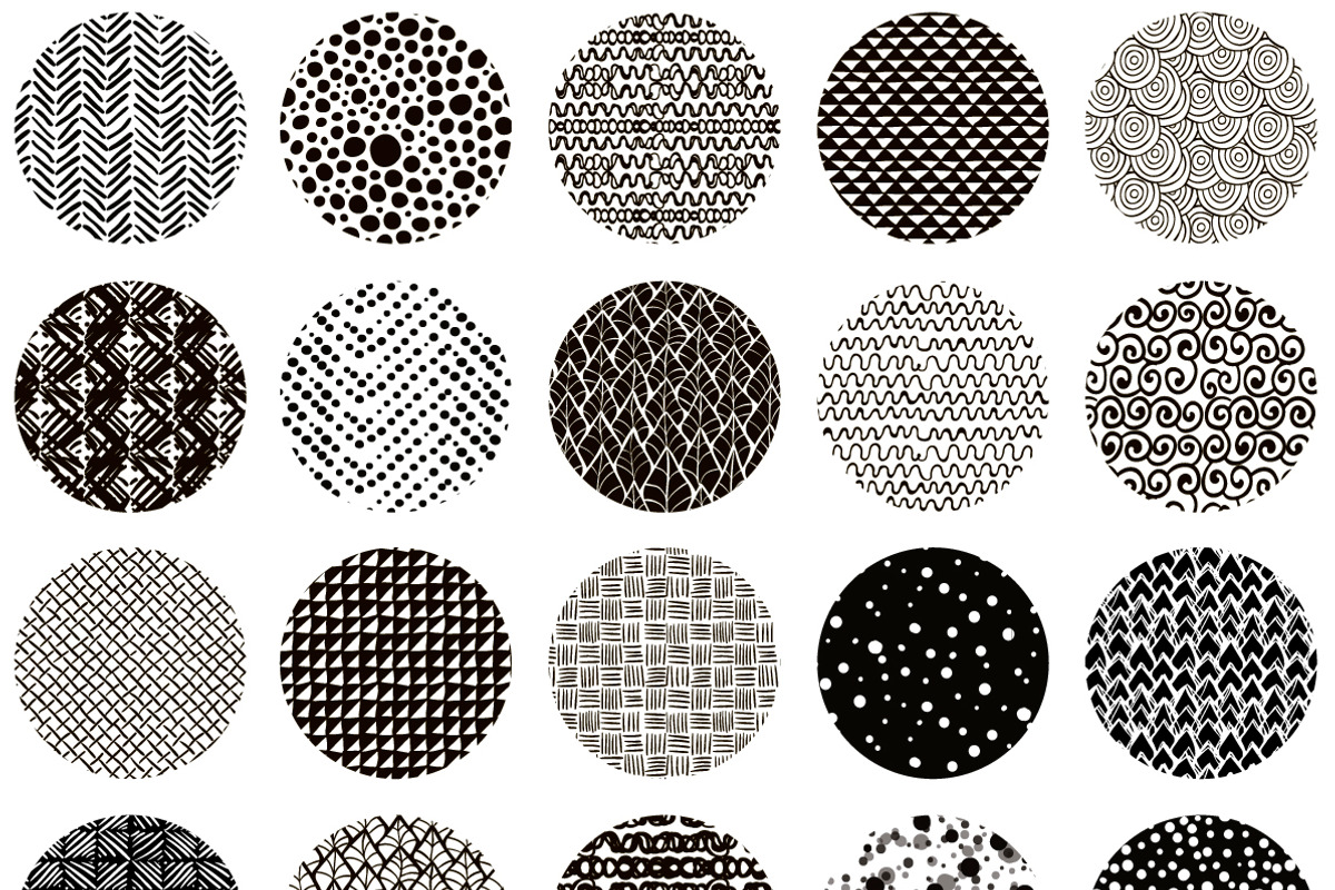 65 Monochrome Patterns, a Pattern Graphic by Olya Creative (Photo 2 of 7)