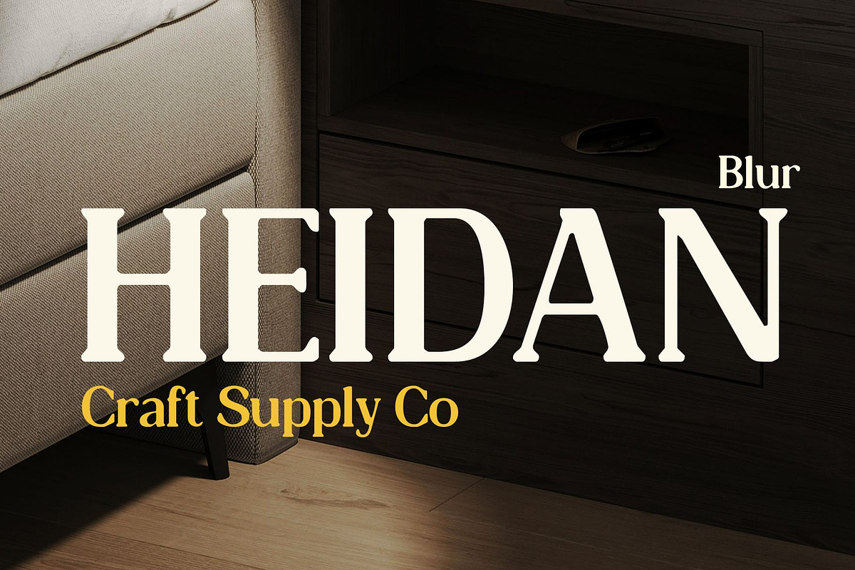 Heidan Blur, a Serif Font by Craft Supply Co. (Photo 1 of 8)