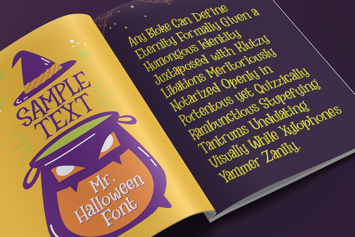 Mr. Halloween Font, a Blackletter Font by Orenari (Photo 9 of 11)