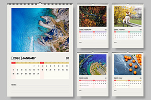 Minimal 2026 Photo Calendar Template, a Stationery Template by ContestDesign