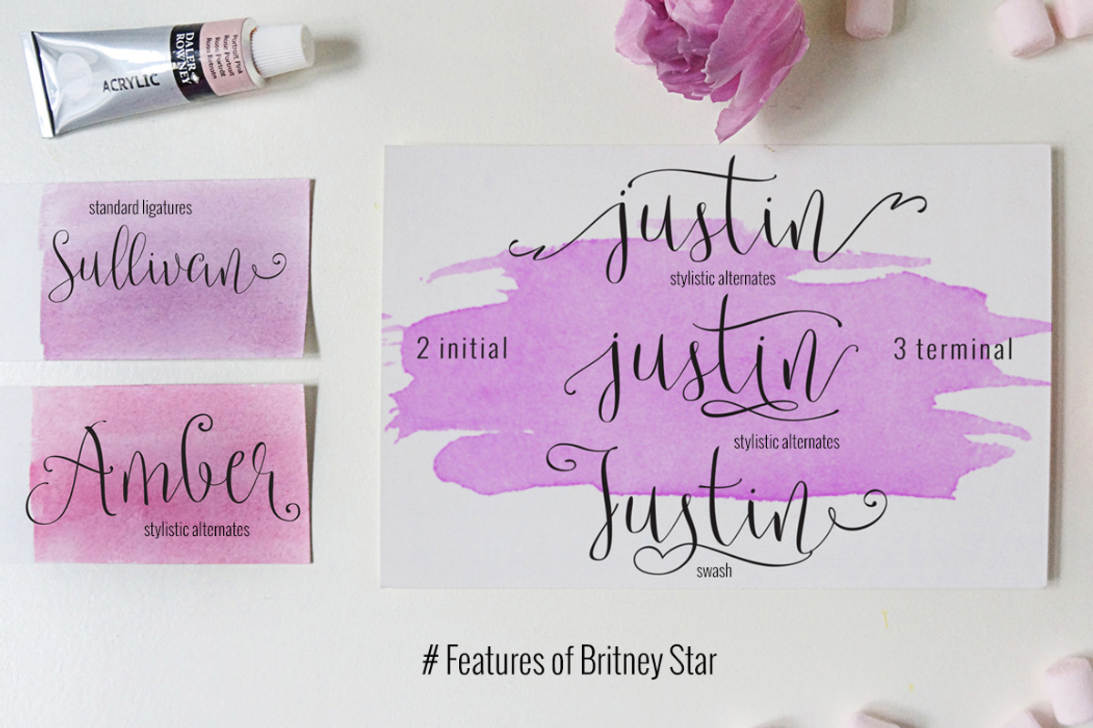 Britney Star Font Family preview 4