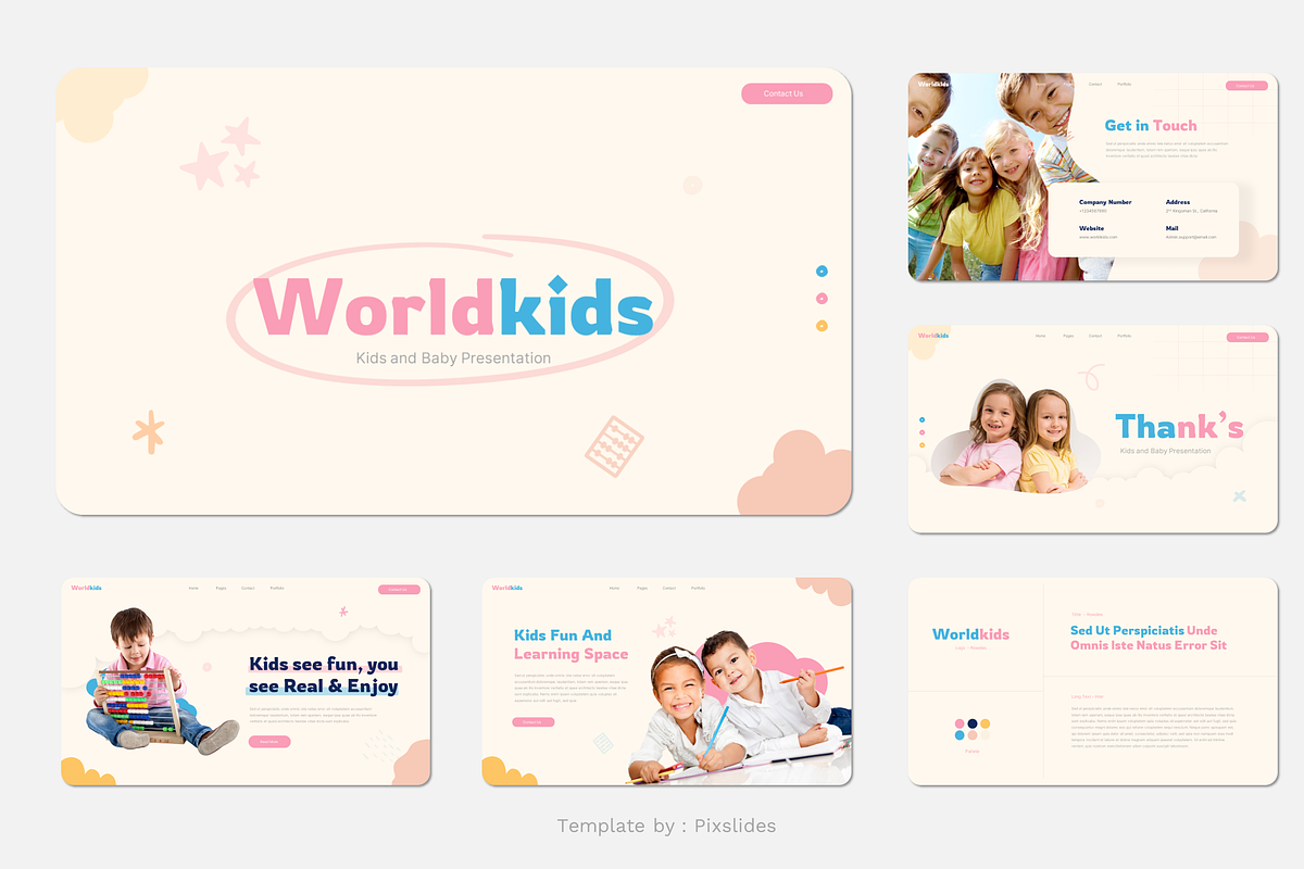 Kids and Baby Powerpoint, a Presentation Template by Pixslides (Photo 3 of 5)