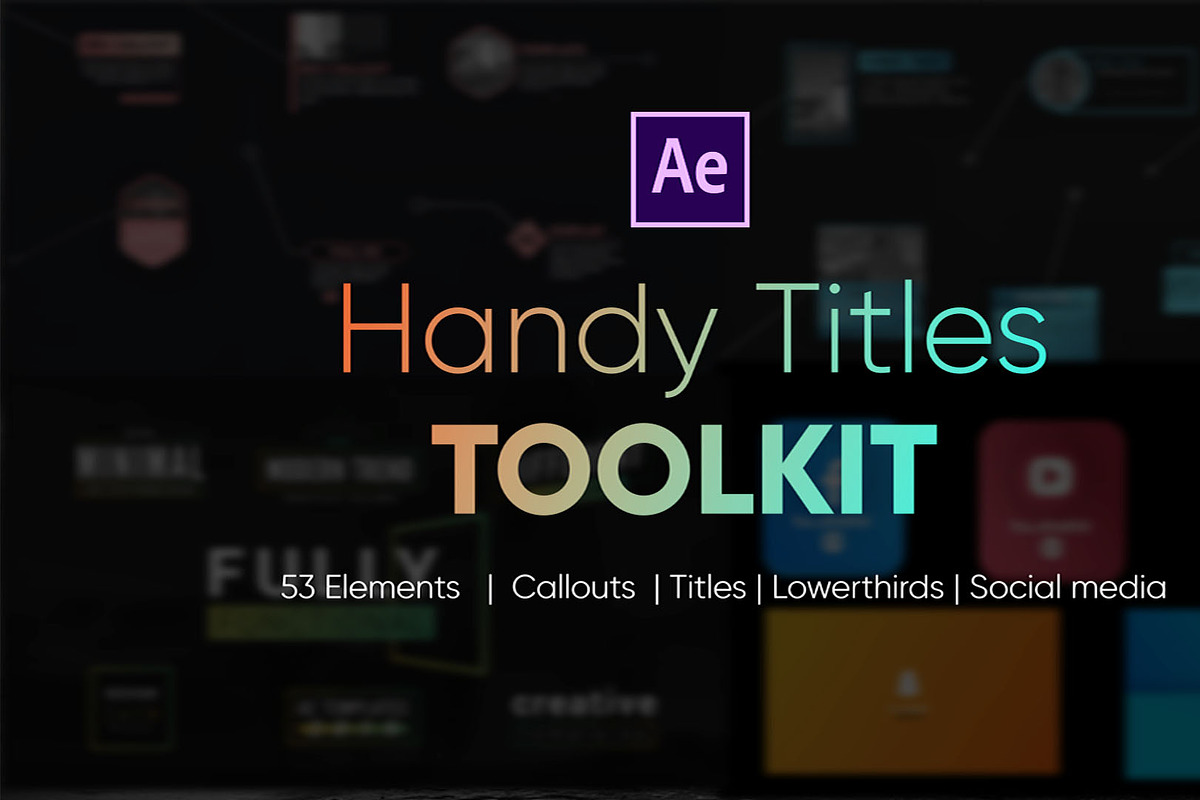 Handy Title Toolkits-After Effect, a Templates & Theme by Polygon Motions (Photo 1 of 2)