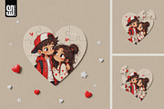 Heart-Shaped Jigsaw Puzzle Mockup, an Advertising Mockup by SD Mockup (Thumbnail 2 of 5)