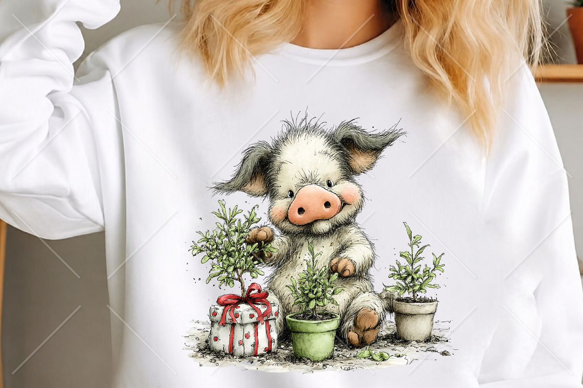 Whimsical Birthday Farm Animal PNG, a Seasonal Illustration by Canvas Craft (Photo 5 of 10)