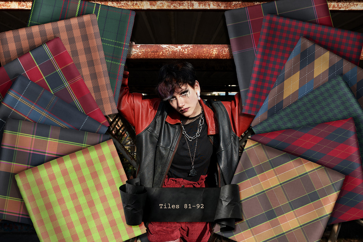 100 Gothic & Punk Tartan Patterns, a Pattern Graphic by IuliiaSavko (Photo 16 of 18)
