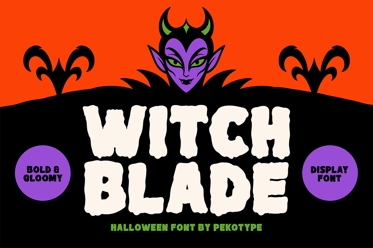 Witch Blade - Halloween Display Font, a Sans Serif Font by Pekotype (Photo 1 of 15)