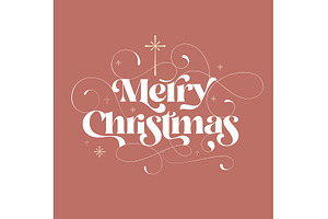 Merry Christmas lettering title