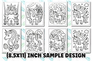 Cute Unicorn Coloring Book for Kids, an Animal Illustration by Design Station (Thumbnail 5 of 8)