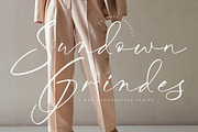 Sundown Grindes, a Handwritten Font by operatype.co (Thumbnail 1 of 15)