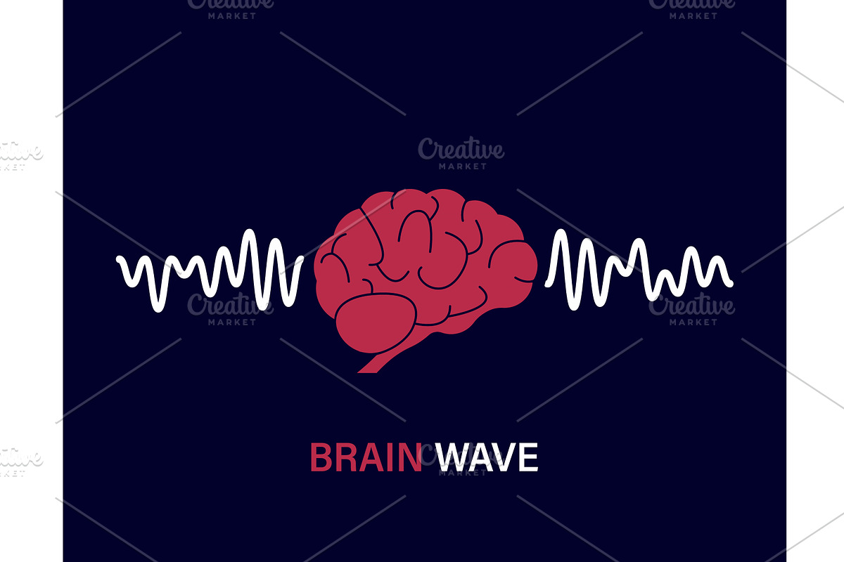 Human Brain Waves, an Illustration by Vector Creator