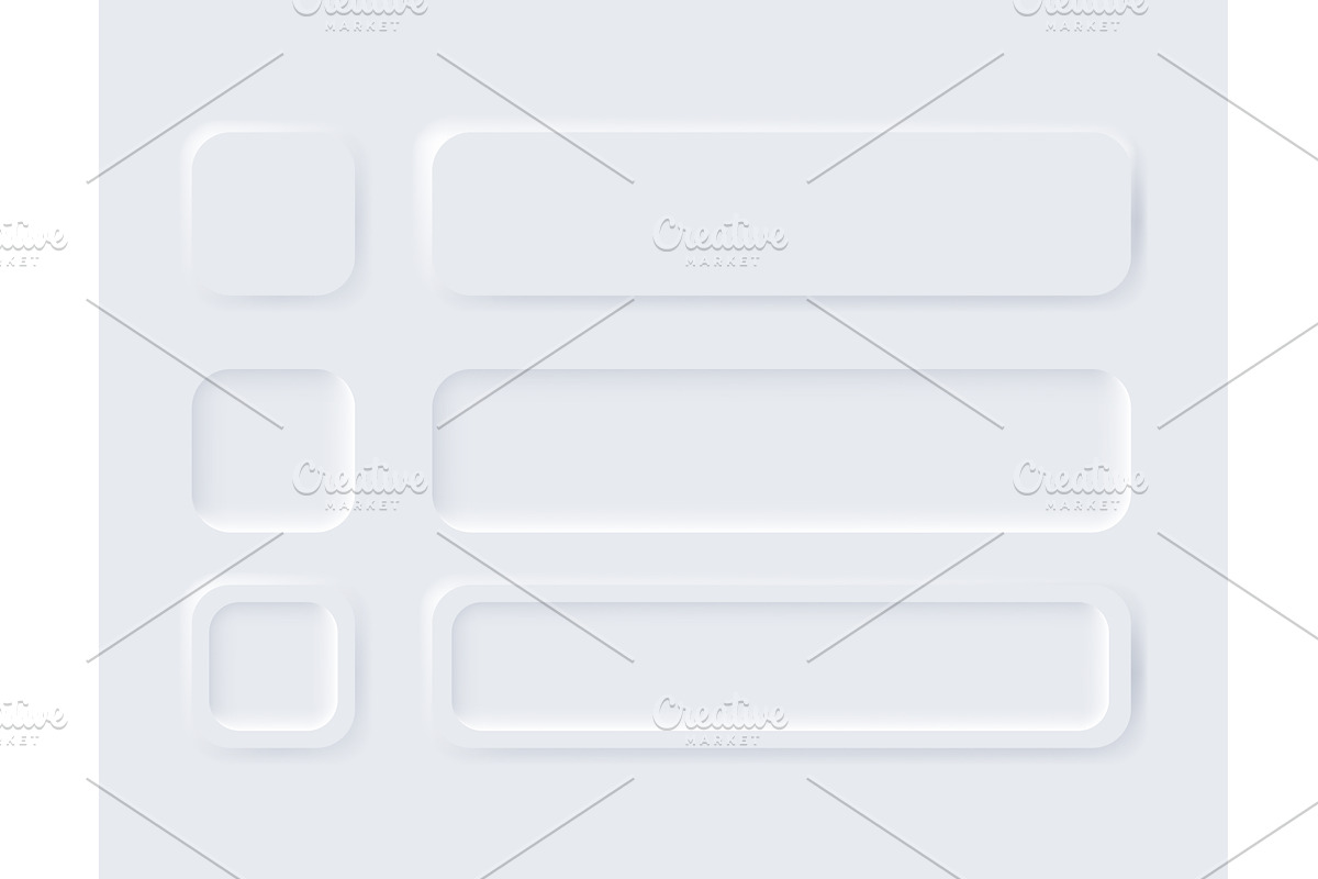 Neumorphic buttons. Simple, a Technology Illustration by Things for designers