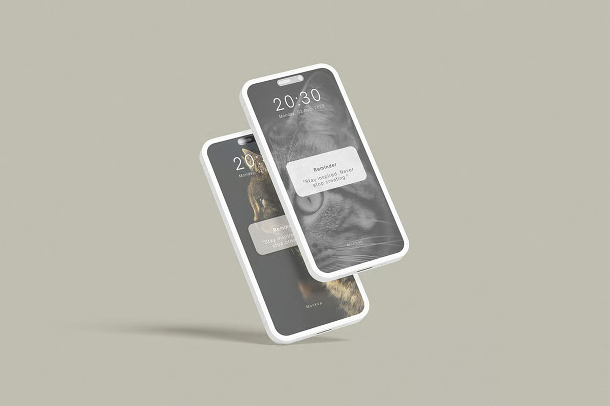 iPhone 14 Pro Clay Mockup, an iPhone Mockup by zpackcreative (Photo 4 of 5)