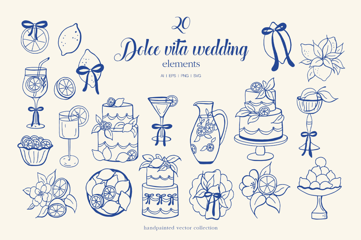 Whimsical Hand Drawn Set Wedding Day, an Object Illustration by ViktoriyaD (Photo 11 of 17)