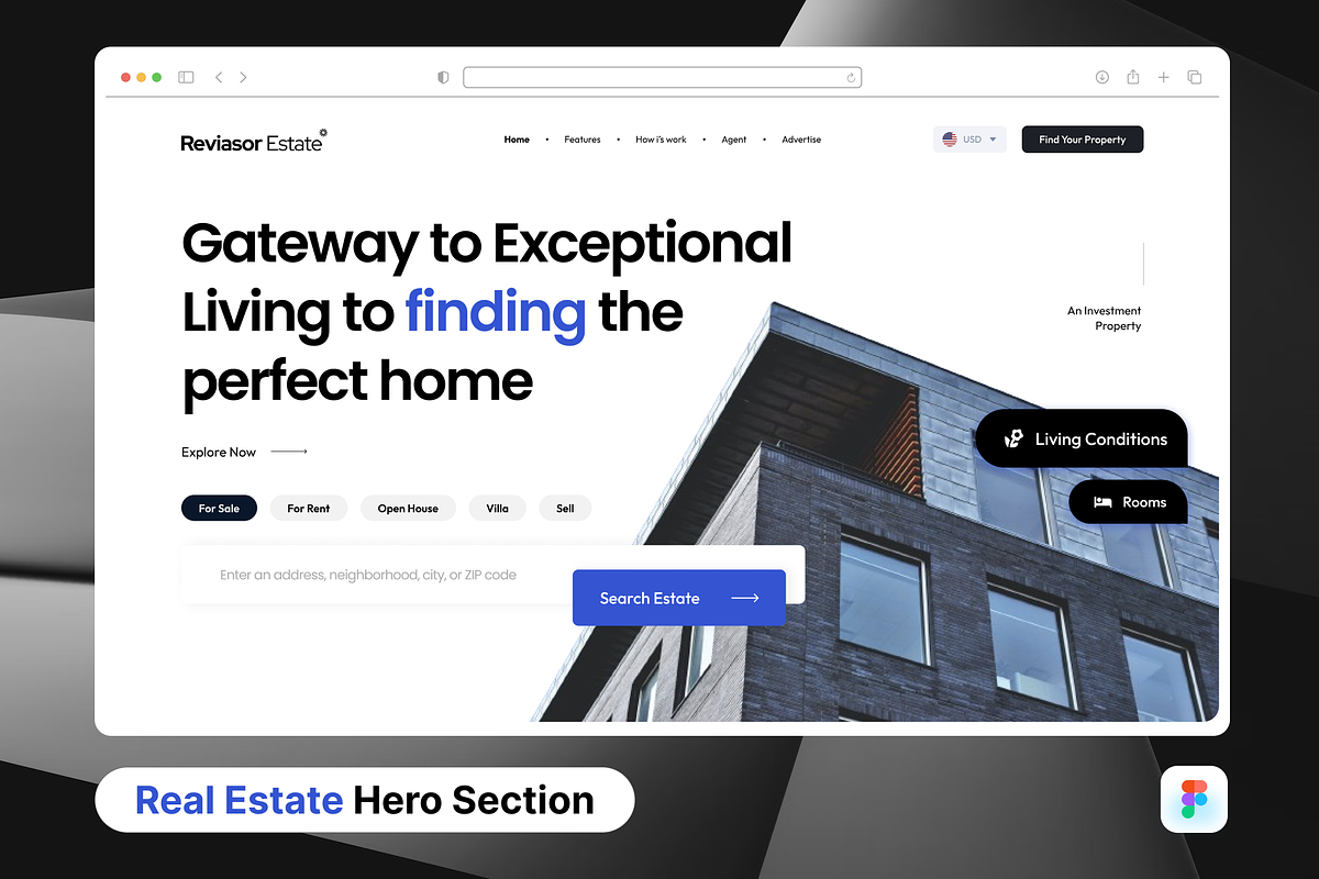 Real Estate Property Hero Header, a Templates & Theme by SquidPixey (Photo 1 of 3)