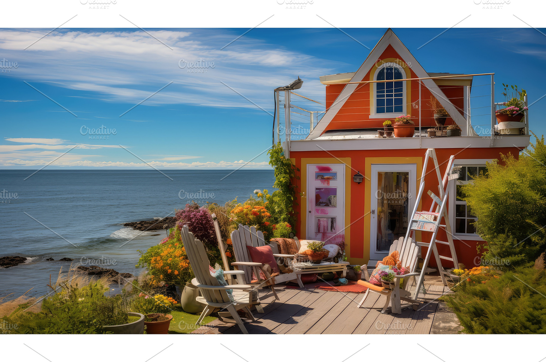 beach photographer house ai, a Nature Photo by pikepicture
