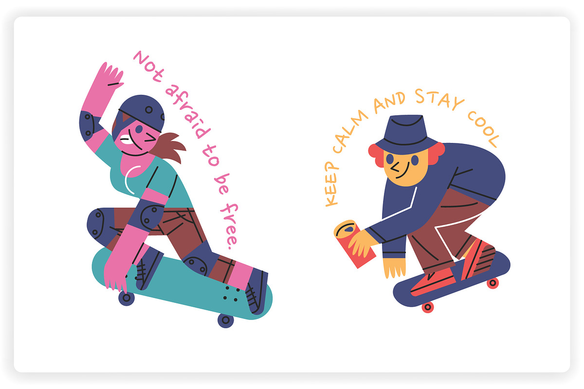 36 Skateboarding Elements x2 Styles, a Graphic by monkik (Photo 17 of 25)