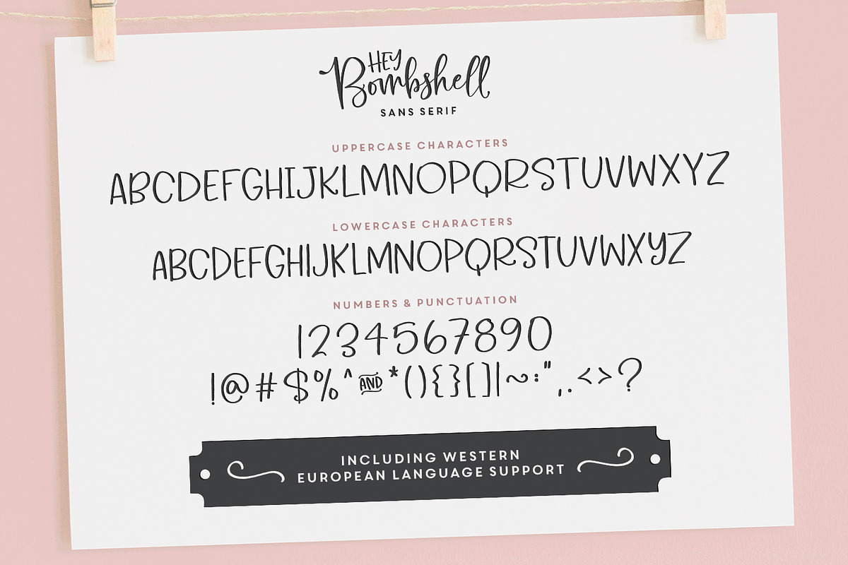 Hey Bombshell Font Family preview 8