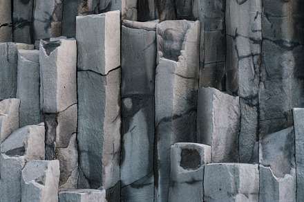 Basalt rock pillars columns at Reynisfjara beach near Vik, South, a Nature Photo by YuriyB