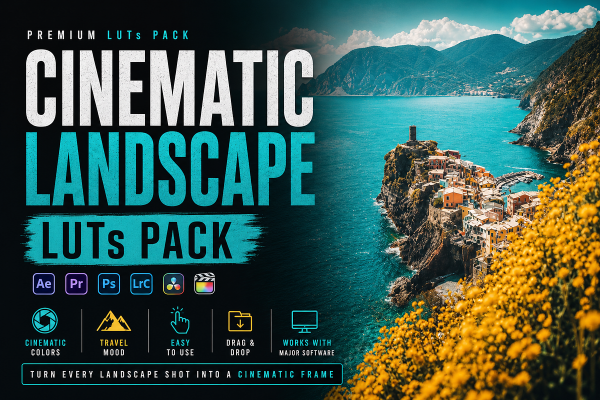 Cinematic Landscape LUTs Pack, a Preset Add-On by AAA Presets (Photo 1 of 3)