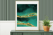 50 Gold & Emerald Watercolor Papers, a Texture Graphic by Photohacklovers (Thumbnail 7 of 8)
