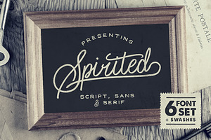 Spirited 6 Fonts Swashes