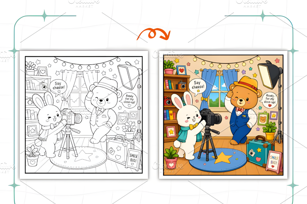 Cozy Sunday Cute & Comfy Coloring, an Animal Illustration by Coco Bloom (Photo 4 of 7)
