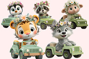 Baby Animals Clipart PNG Bundle, a Graphic by M9 Design (Thumbnail 5 of 7)