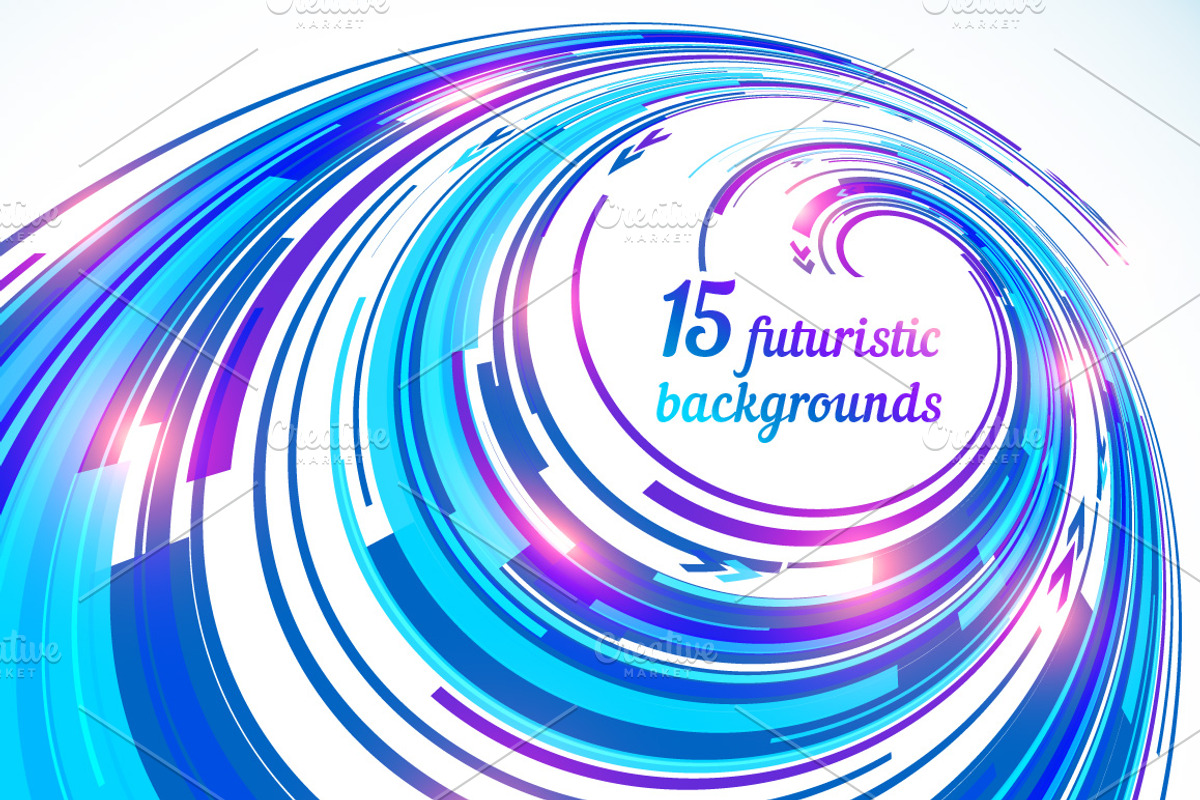 15 vector futuristic backgrounds, a Texture Graphic by Art of Sun